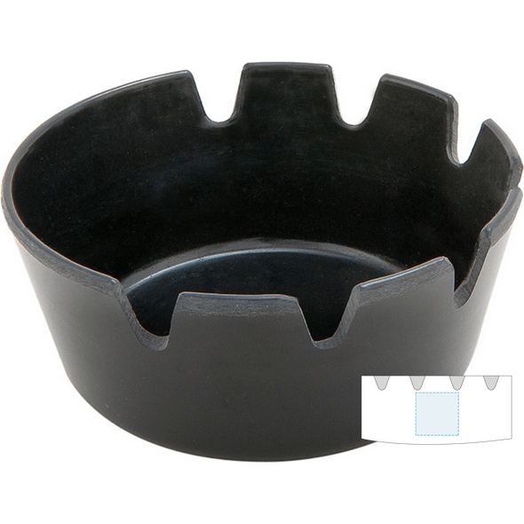 Schwarzer Tischaschenbecher aus Bakelit